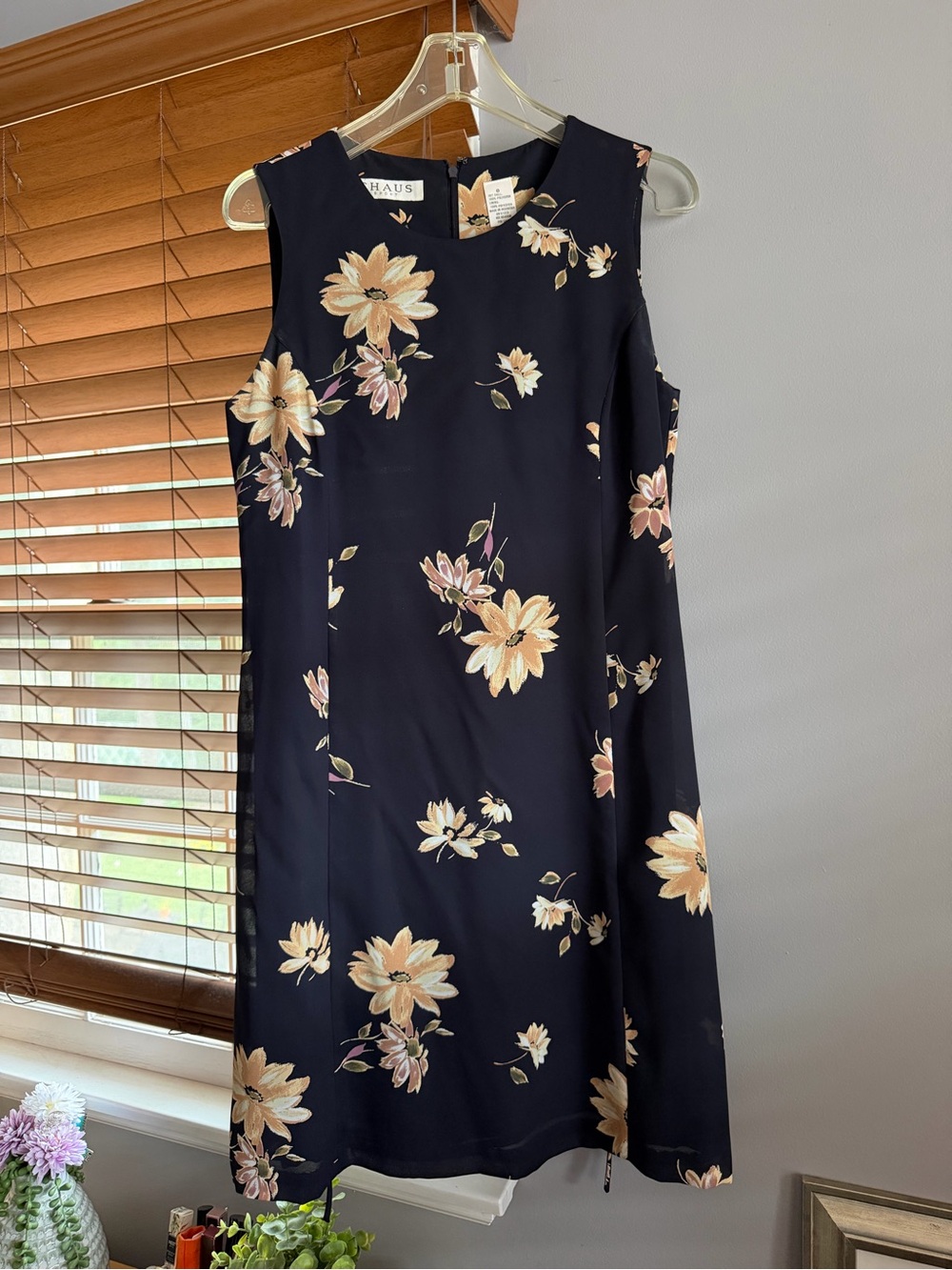 CHAUS Sport Navy Floral Sleeveless Mini Dress